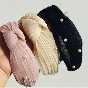 Headband With Pearl Studs.